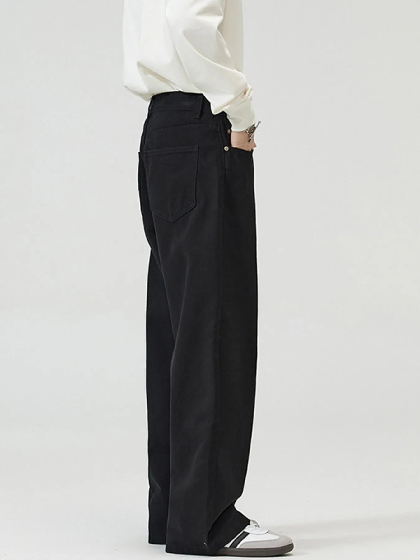 Men's Full Size Wide-Leg Pants Plus Size