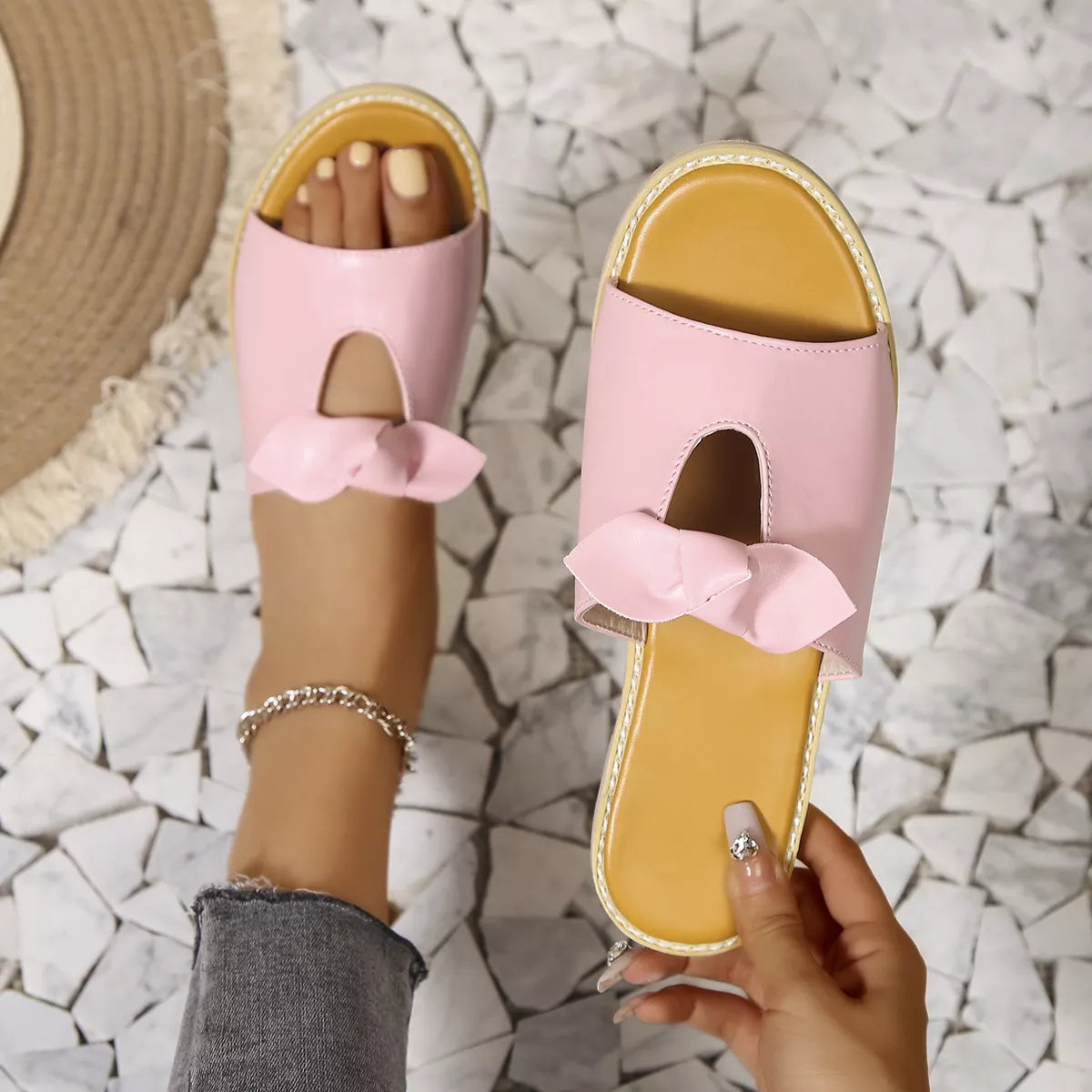 Open Toe Flats Sandals