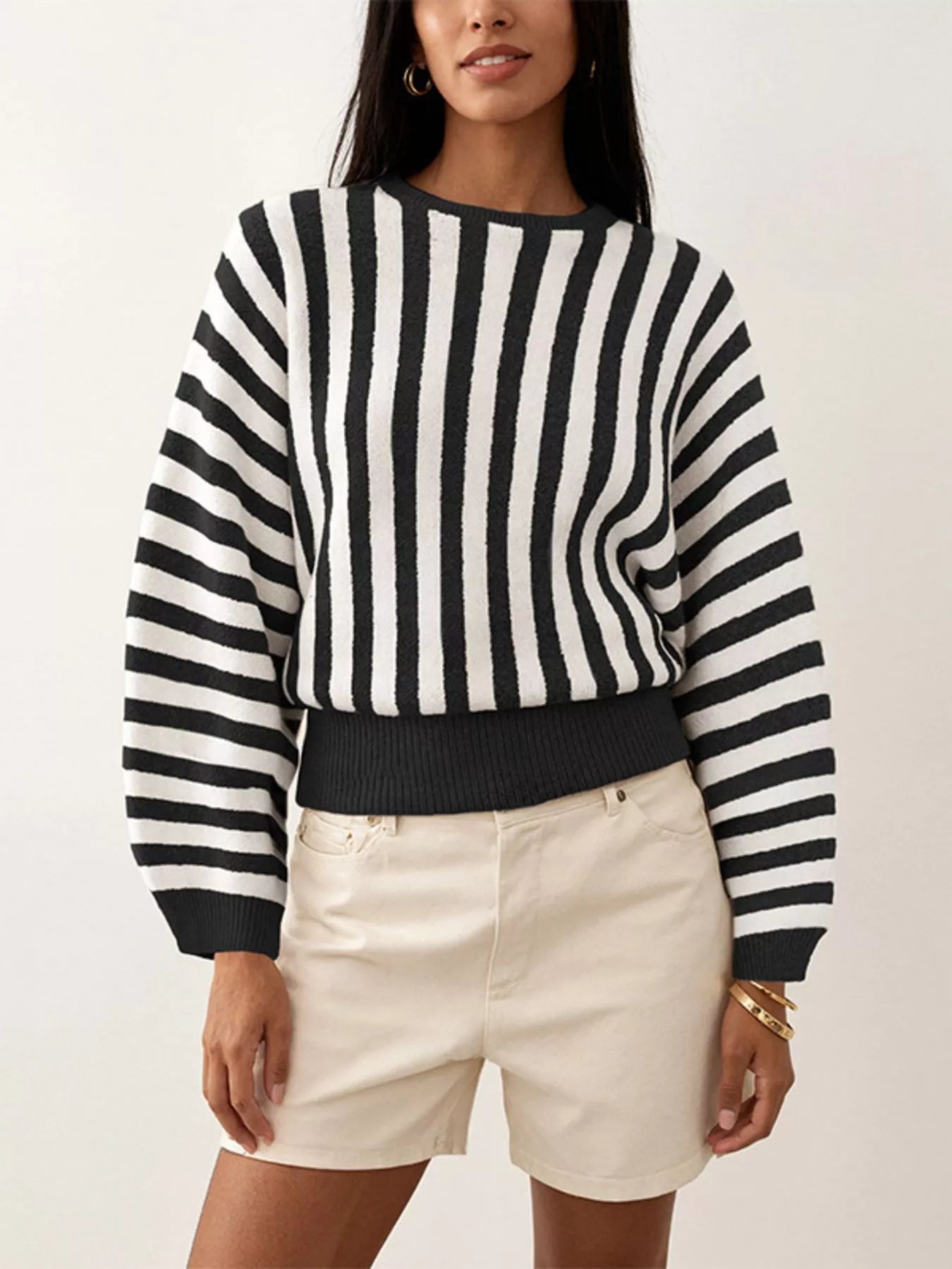 Striped Crew Neck Sweater