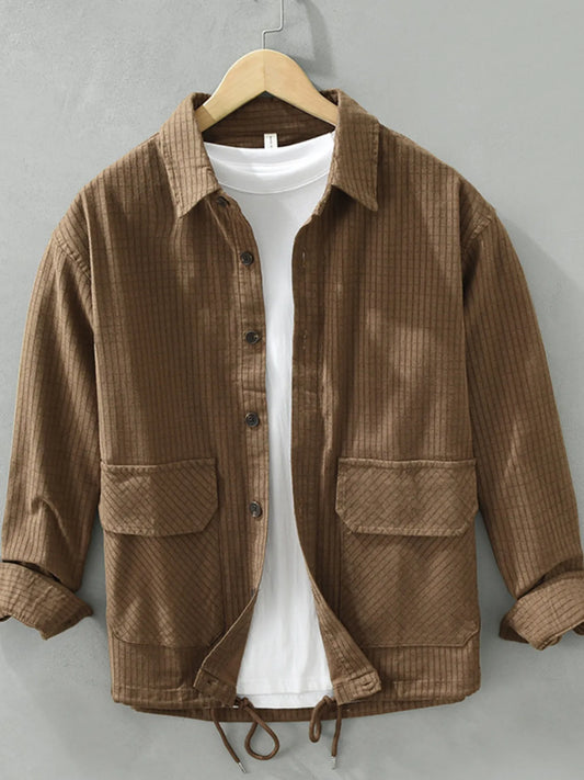 Men's Plus Size Button Up Long Sleeve Shirt