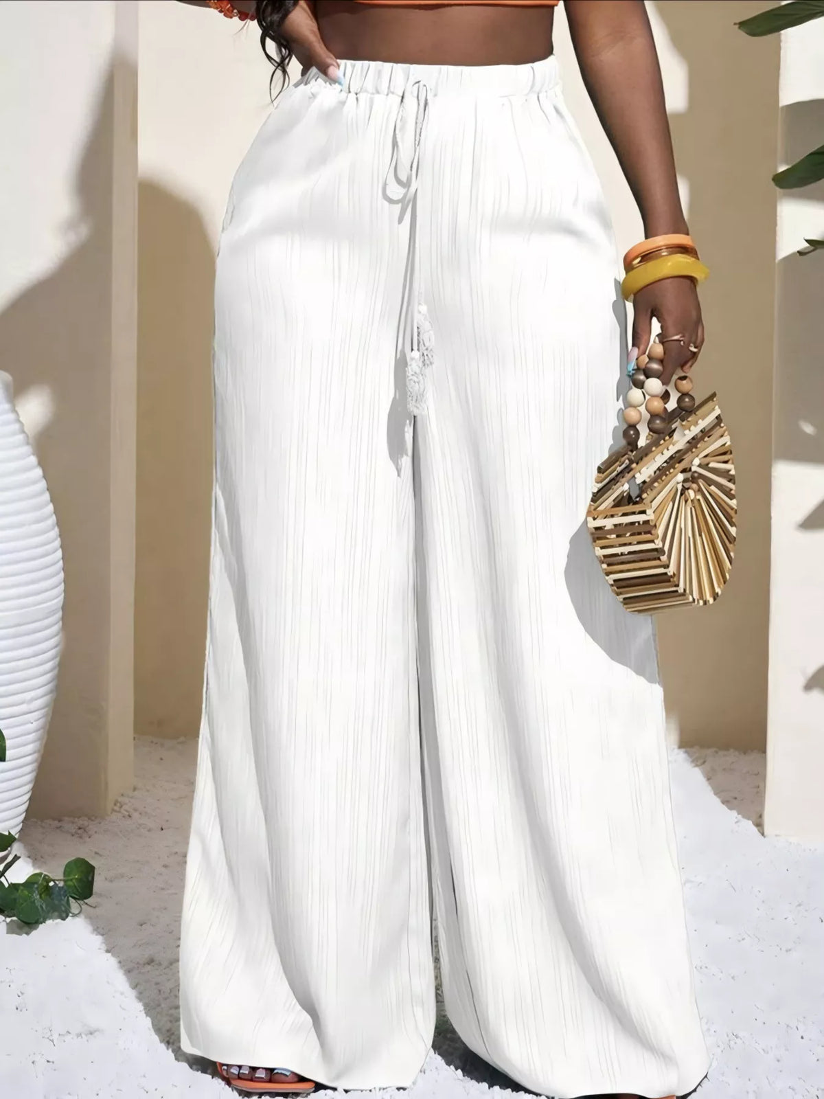 High-Waisted Wide-Leg Pants