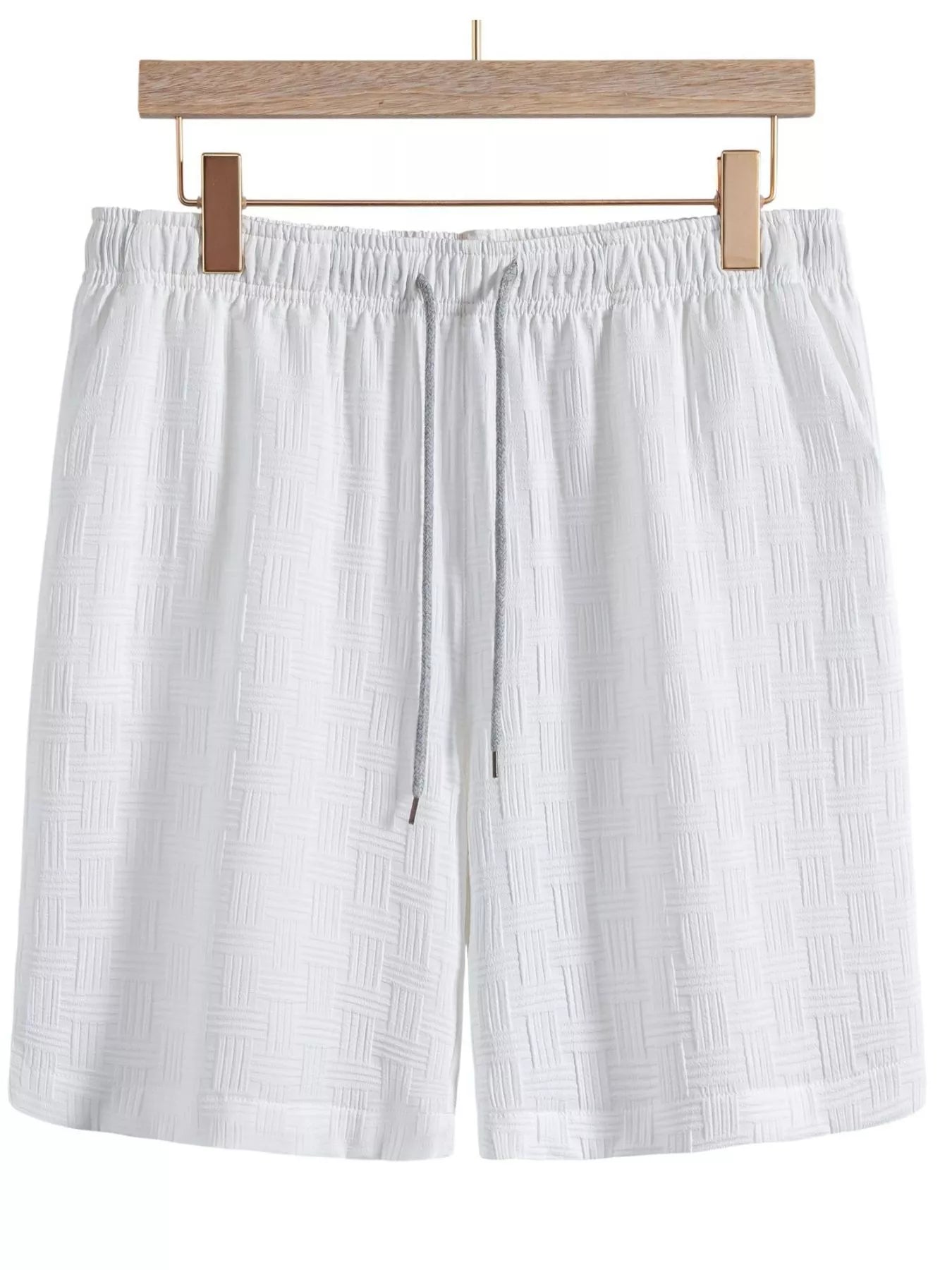 Men's Textured Drawstring Shorts