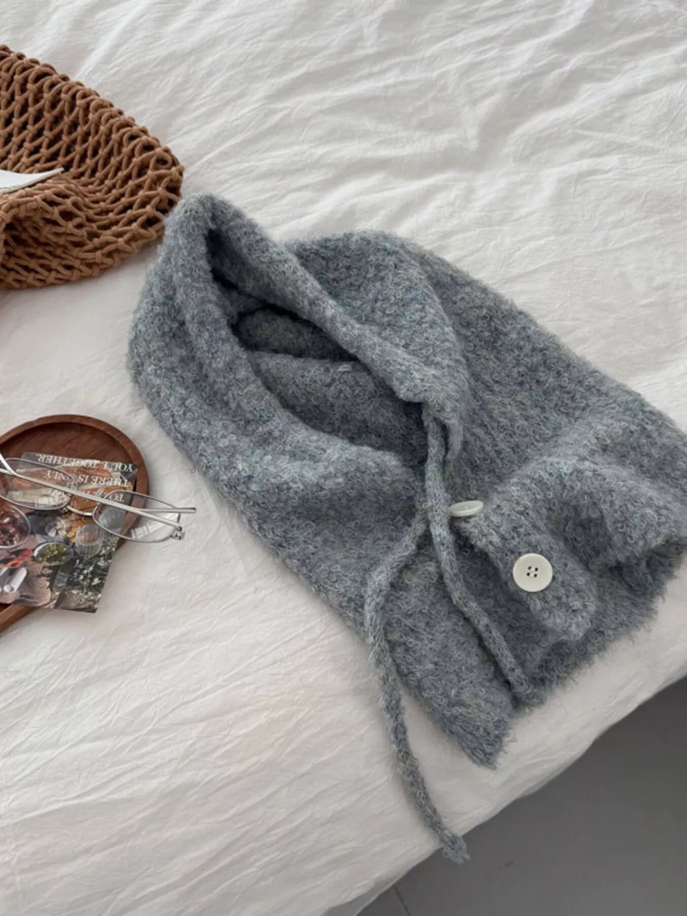 Cozy Knit Button Detail Hat