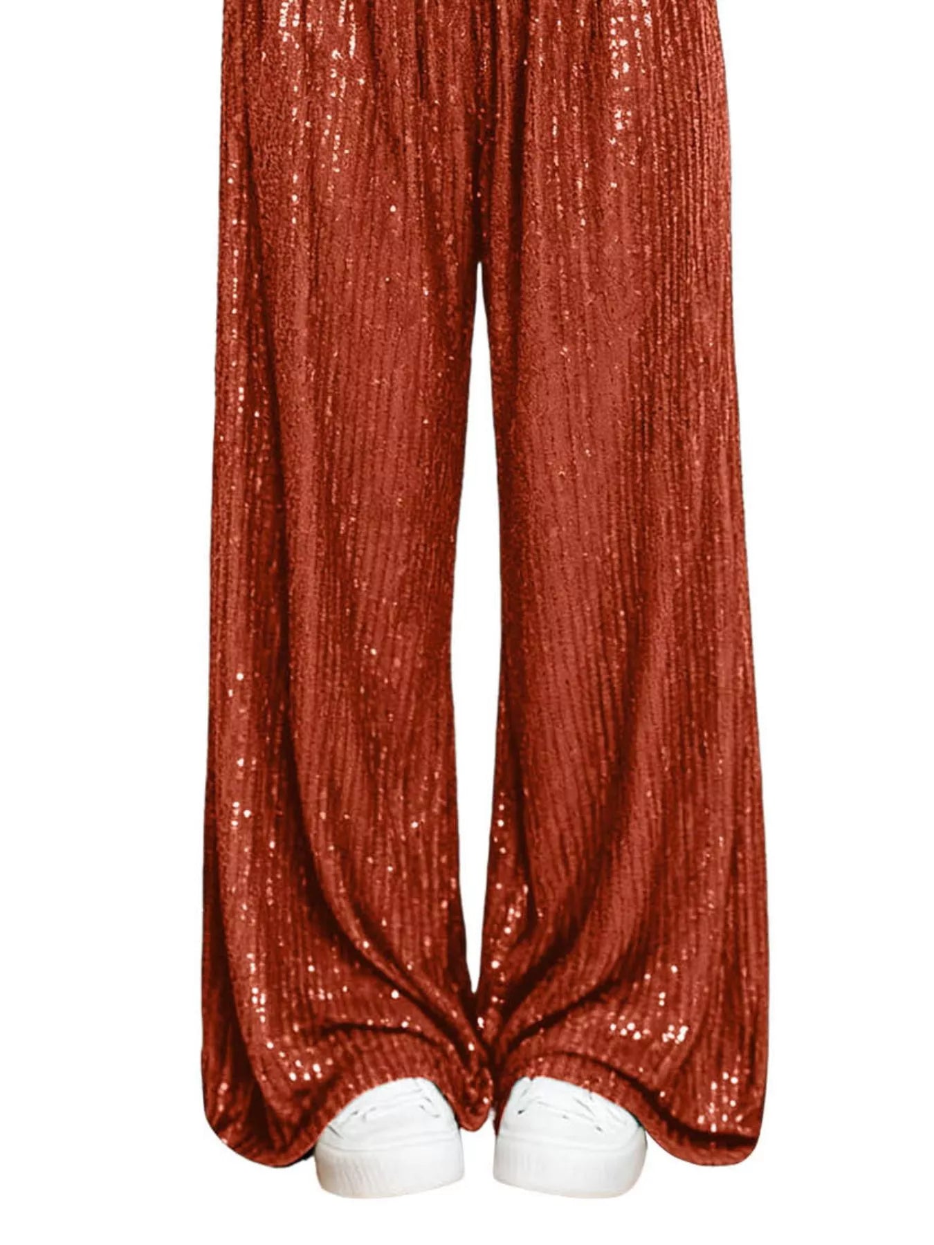 Sequin Wide-Leg Pants