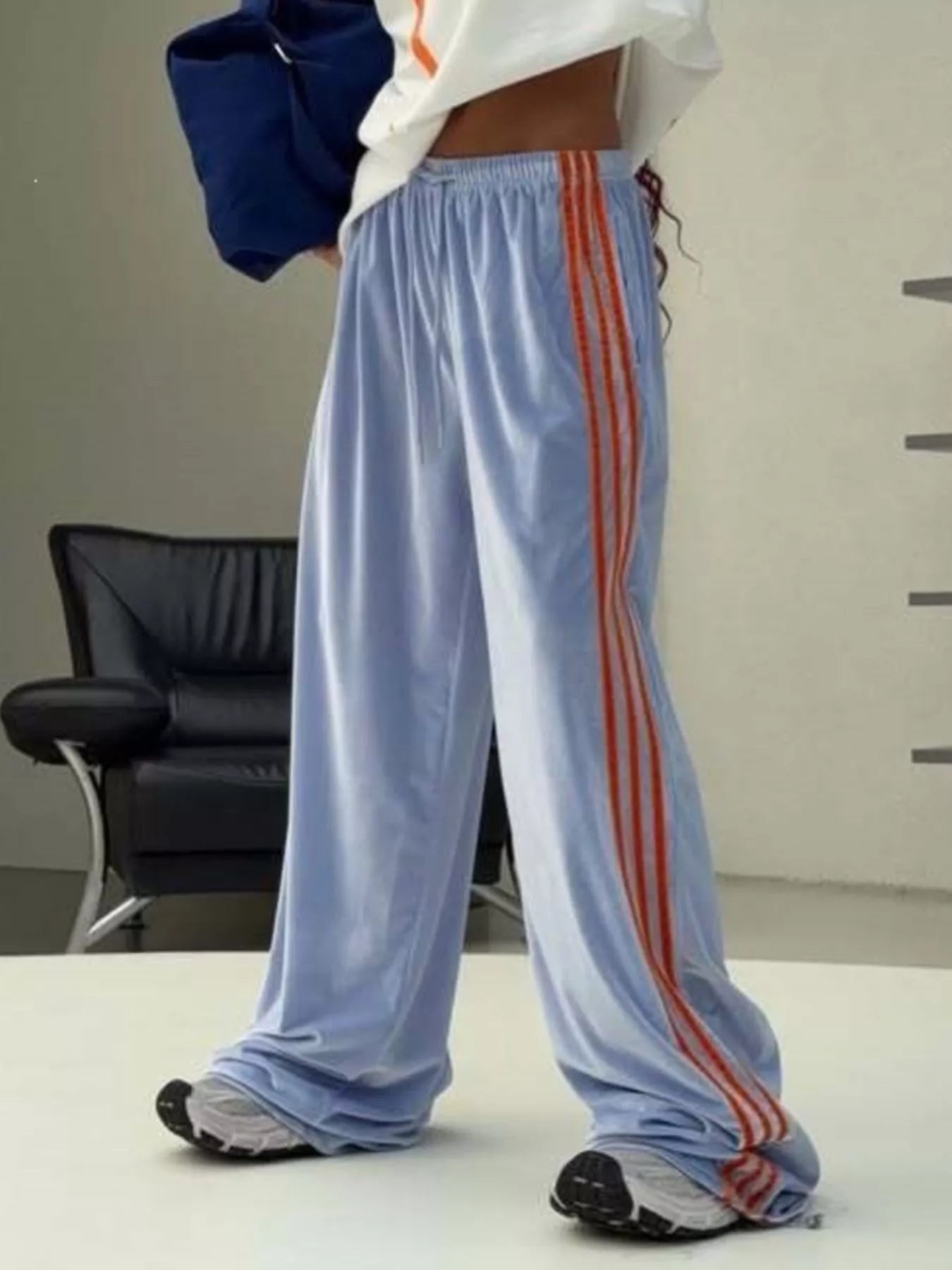 Velvet Wide-Leg Pants