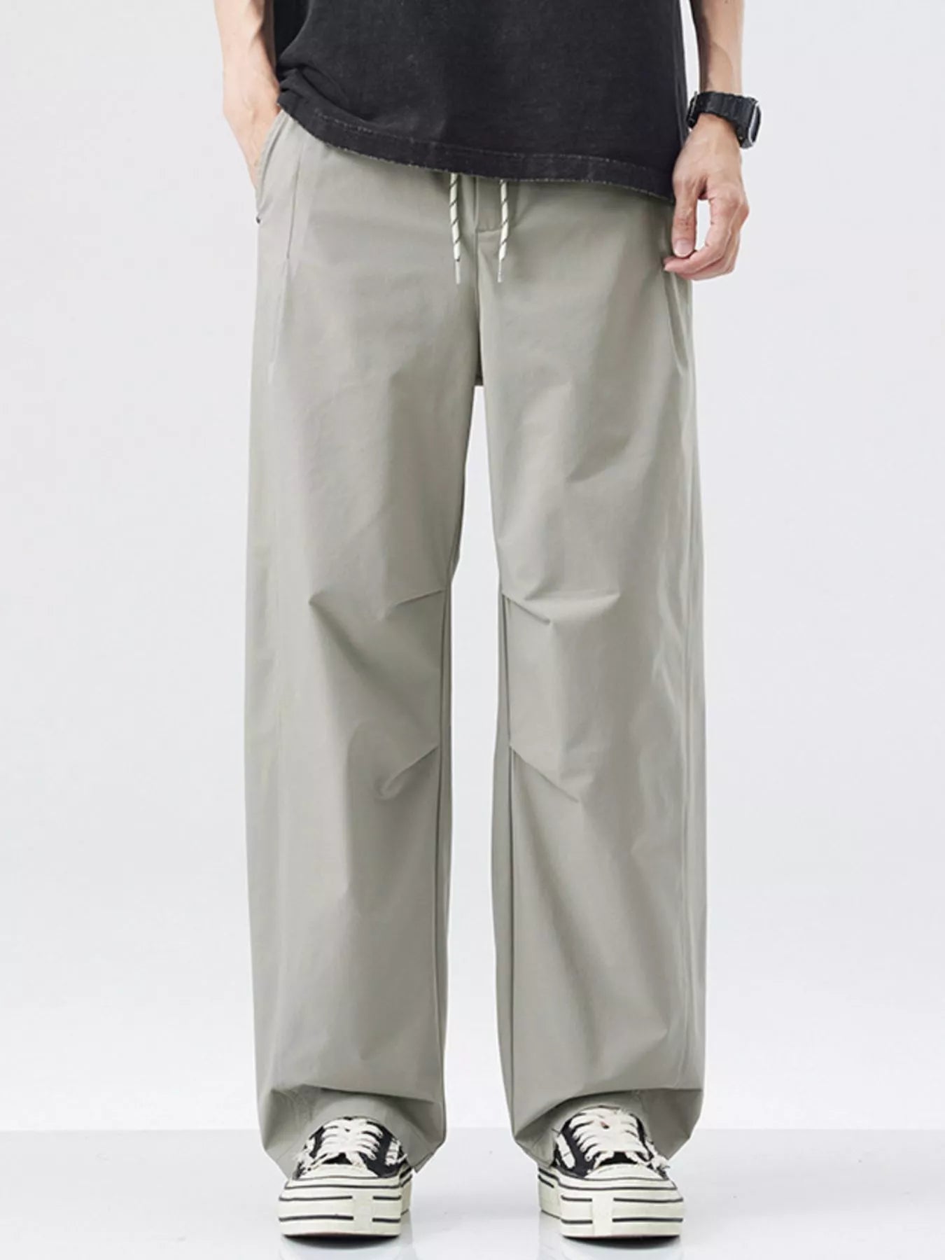 Men's Loose Fit Drawstring Cargo Pants