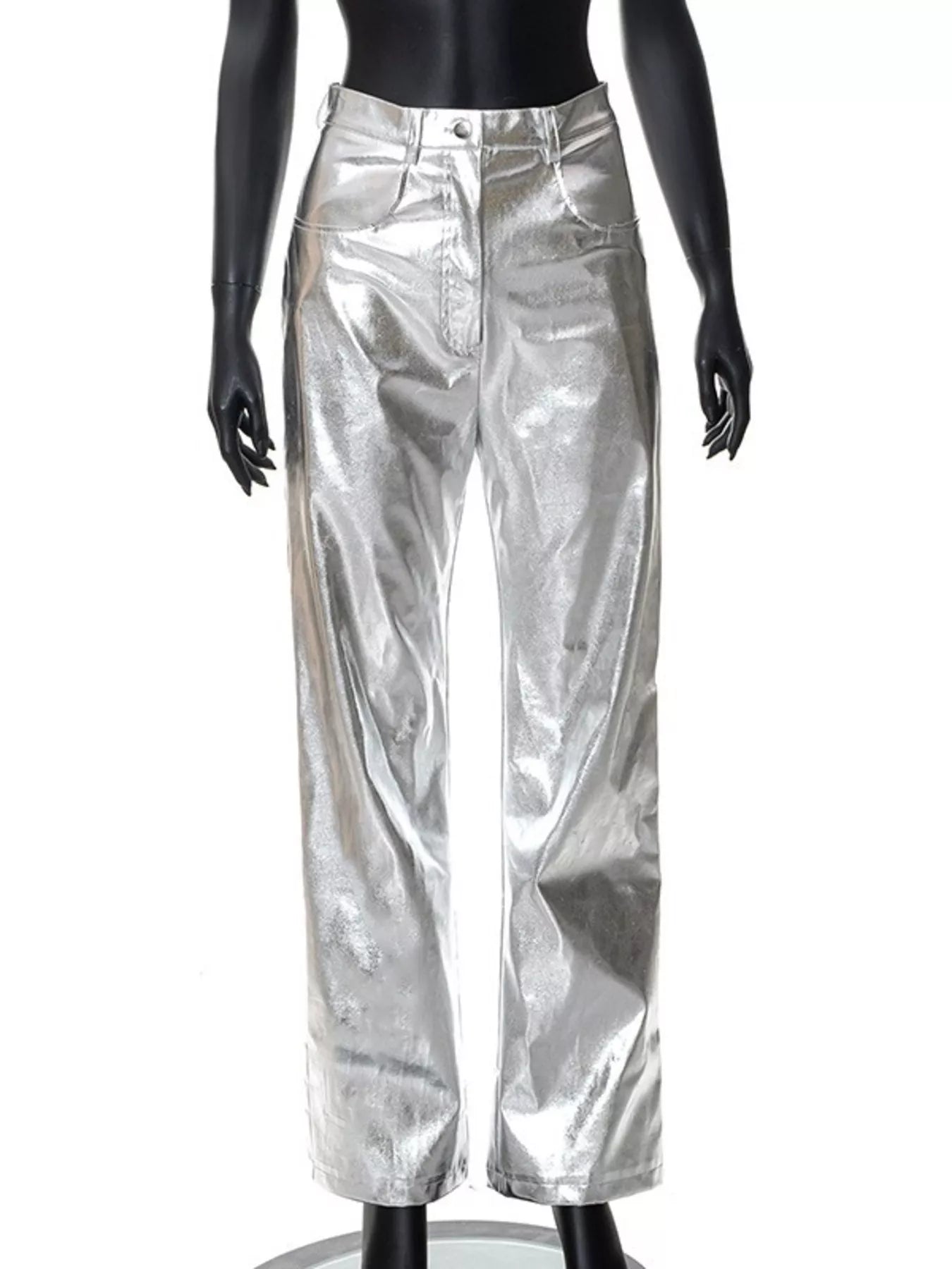 High-Waisted Straight Leg Pants