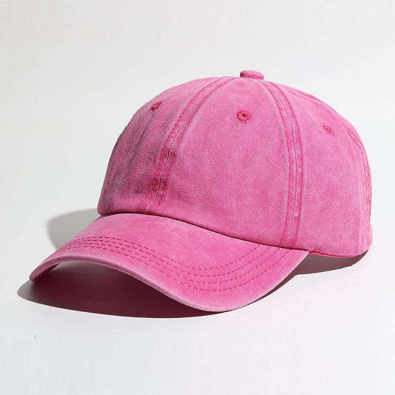 Women's Washed Cotton Curved-Brim Sun Hat with Hair Extensions