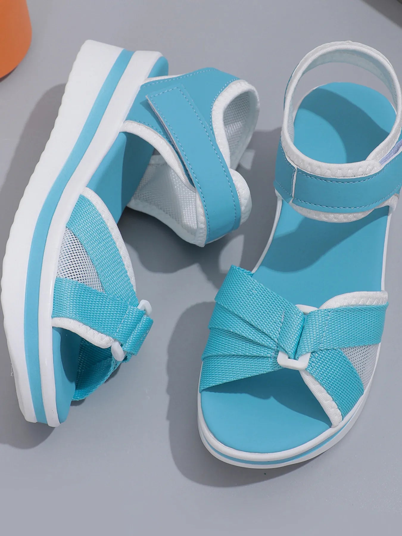 Platform Wedge Sandals with Ankle Strap