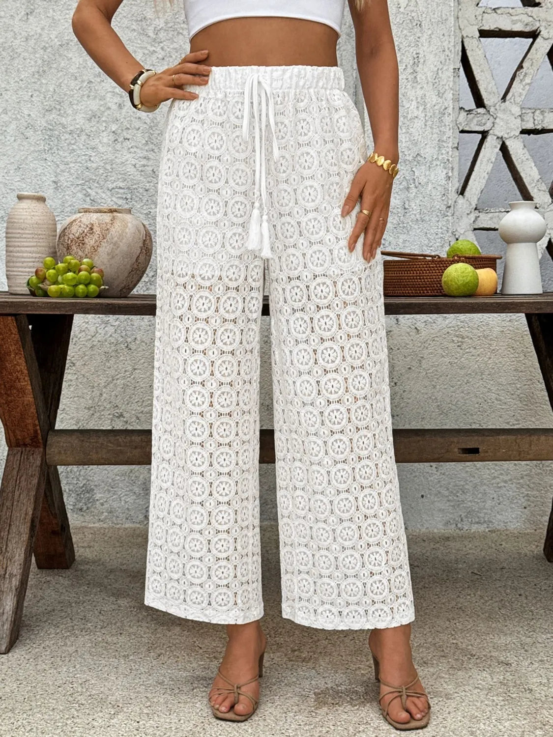 Lace Wide Leg Pants