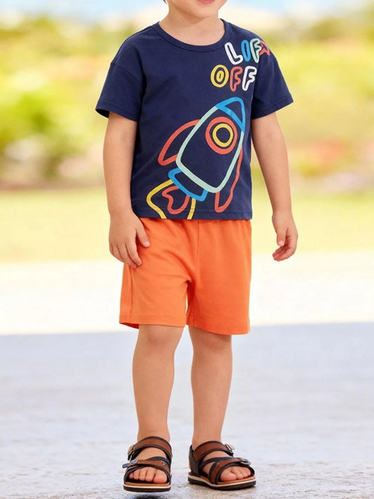 Children's Rocket T-Shirt & Shorts Set