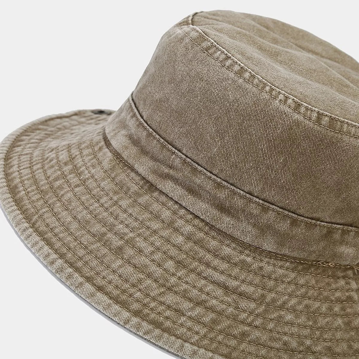 Wide-Brim Sun Protection Bucket Hat