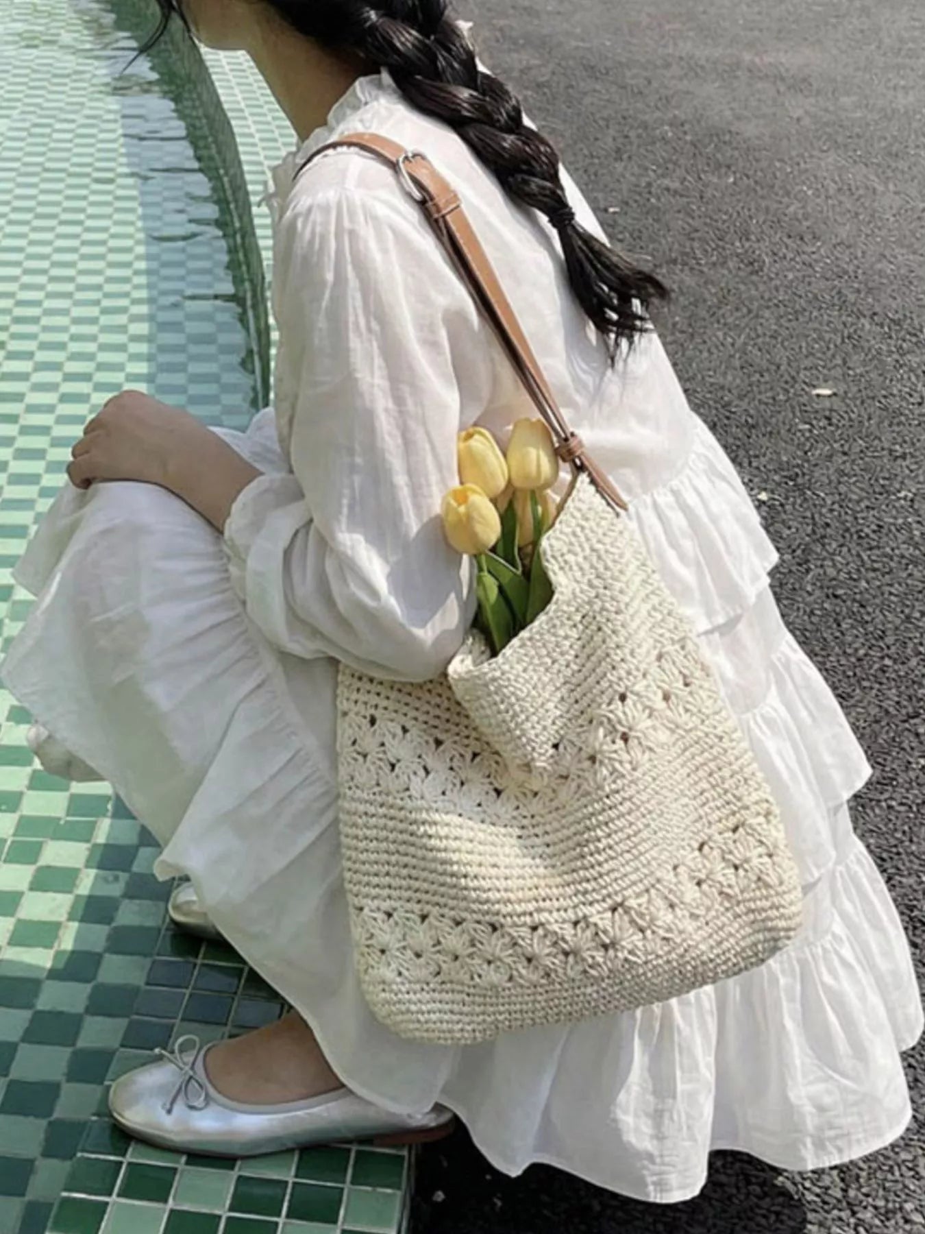 Crochet Knit Shoulder Bag
