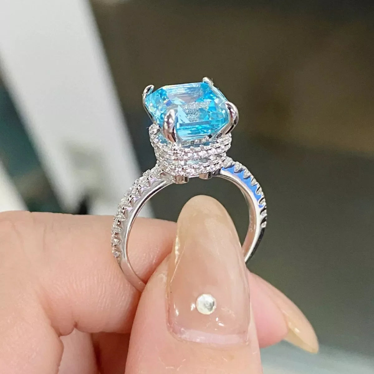 925 Sterling Silver Square Ring