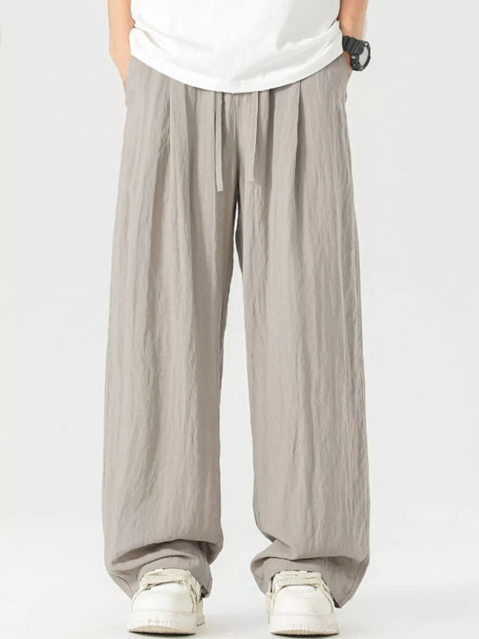 Men's Full Size Lightweight Wide Leg Pants Plus Size