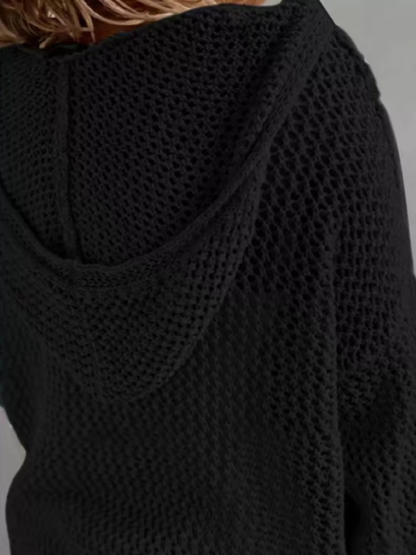 Loose Knit Hooded Cover Up
