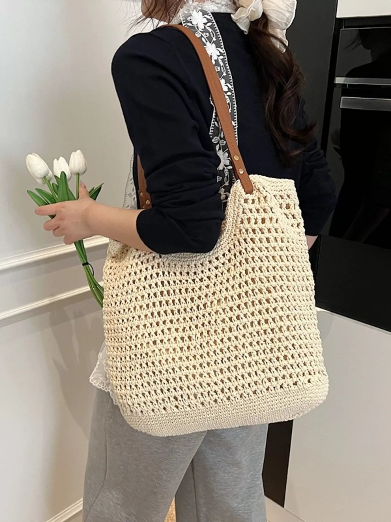 Crochet Knit Shoulder Bag