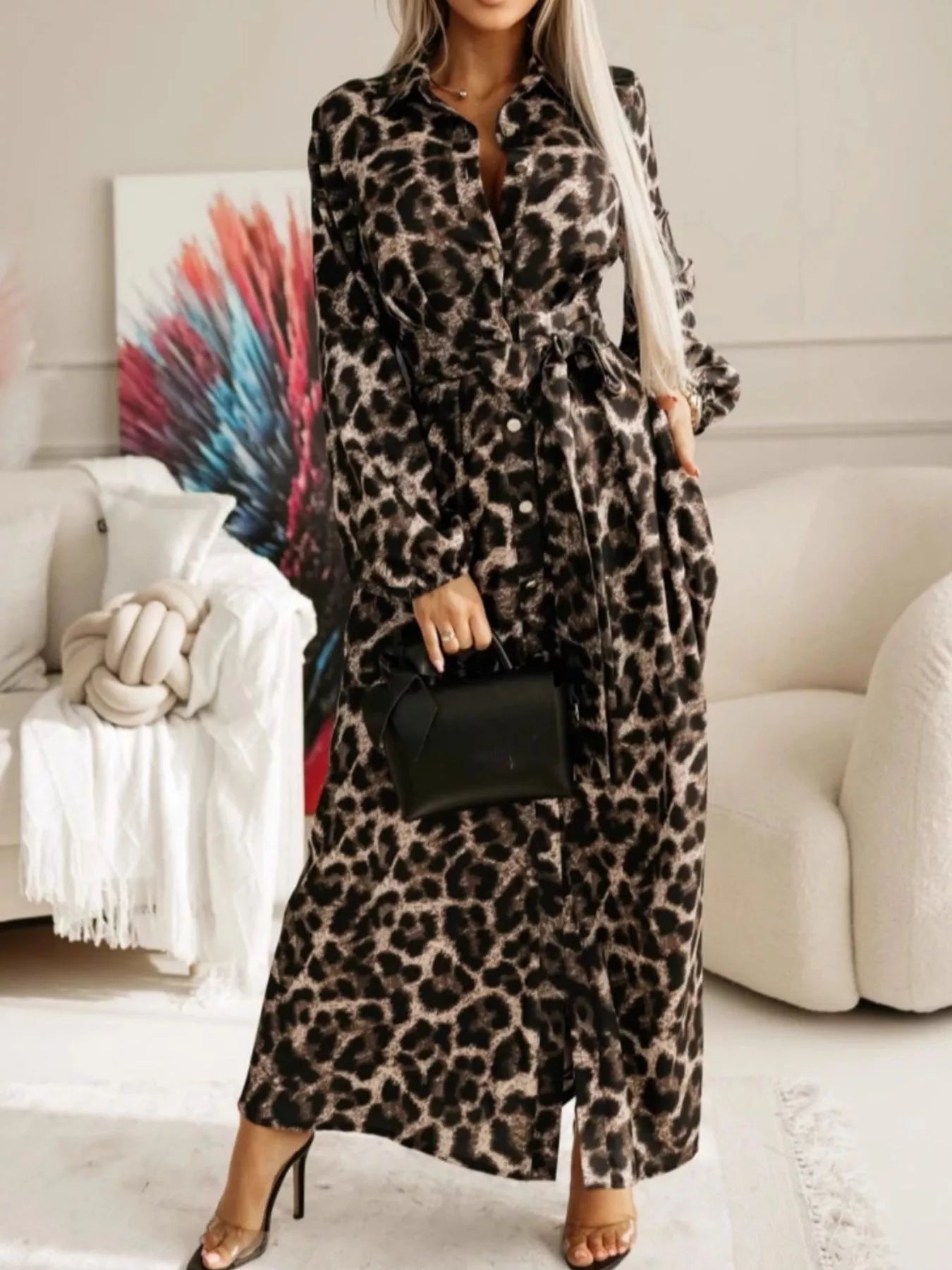 Long Sleeve Maxi Shirt Dress