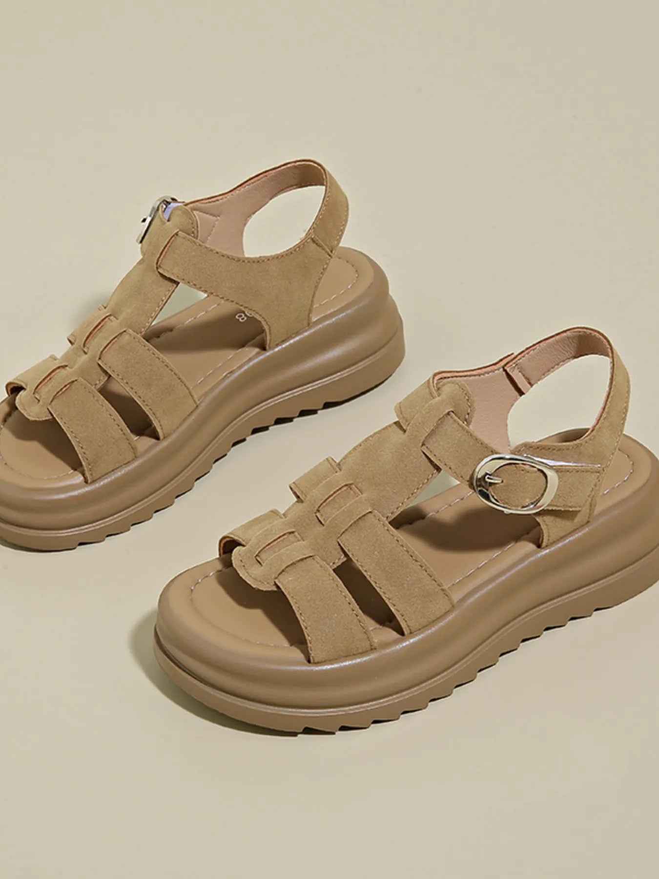 Platform Sandals with Ankle Strap