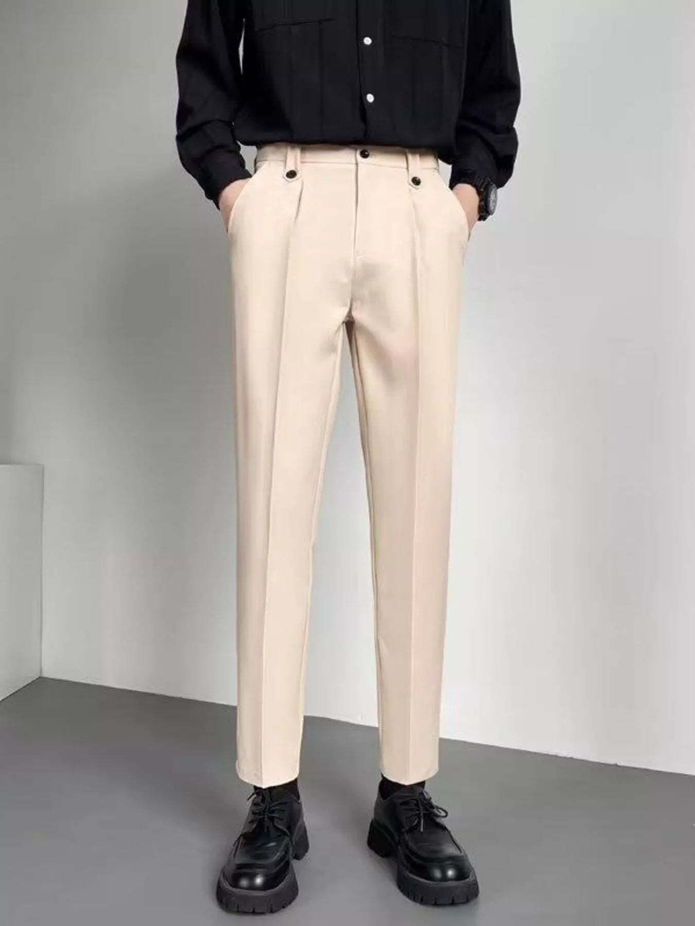 Men's Slim Fit Ankle-Length Dress Pants