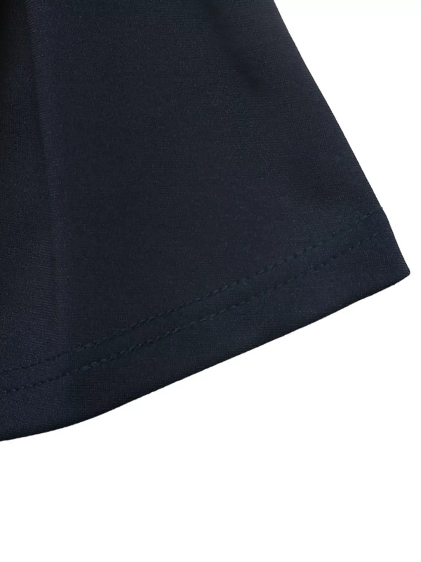 Round Neck Peplum Top with Striped Cuffs