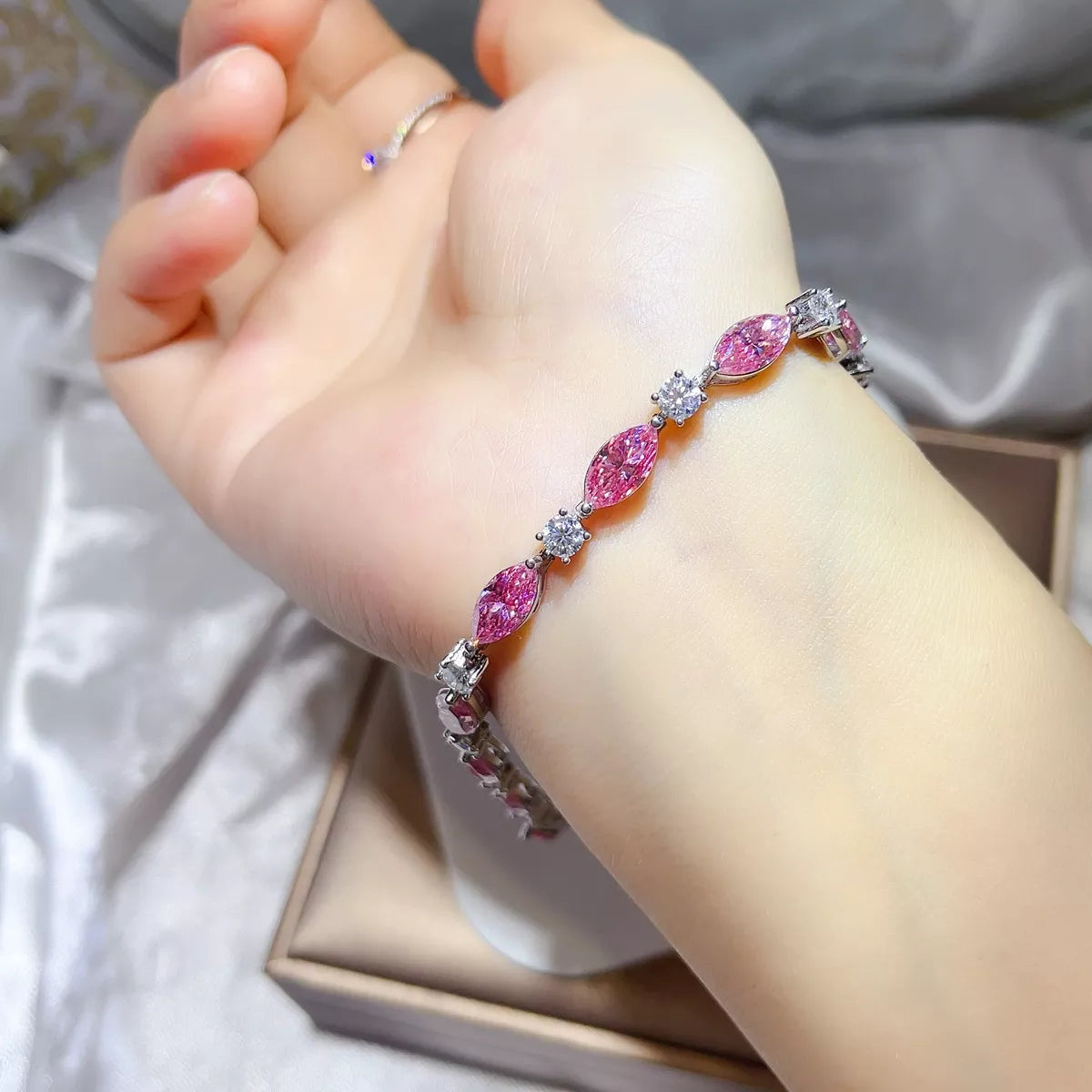 925 Sterling Silver Moissanite Bracelet