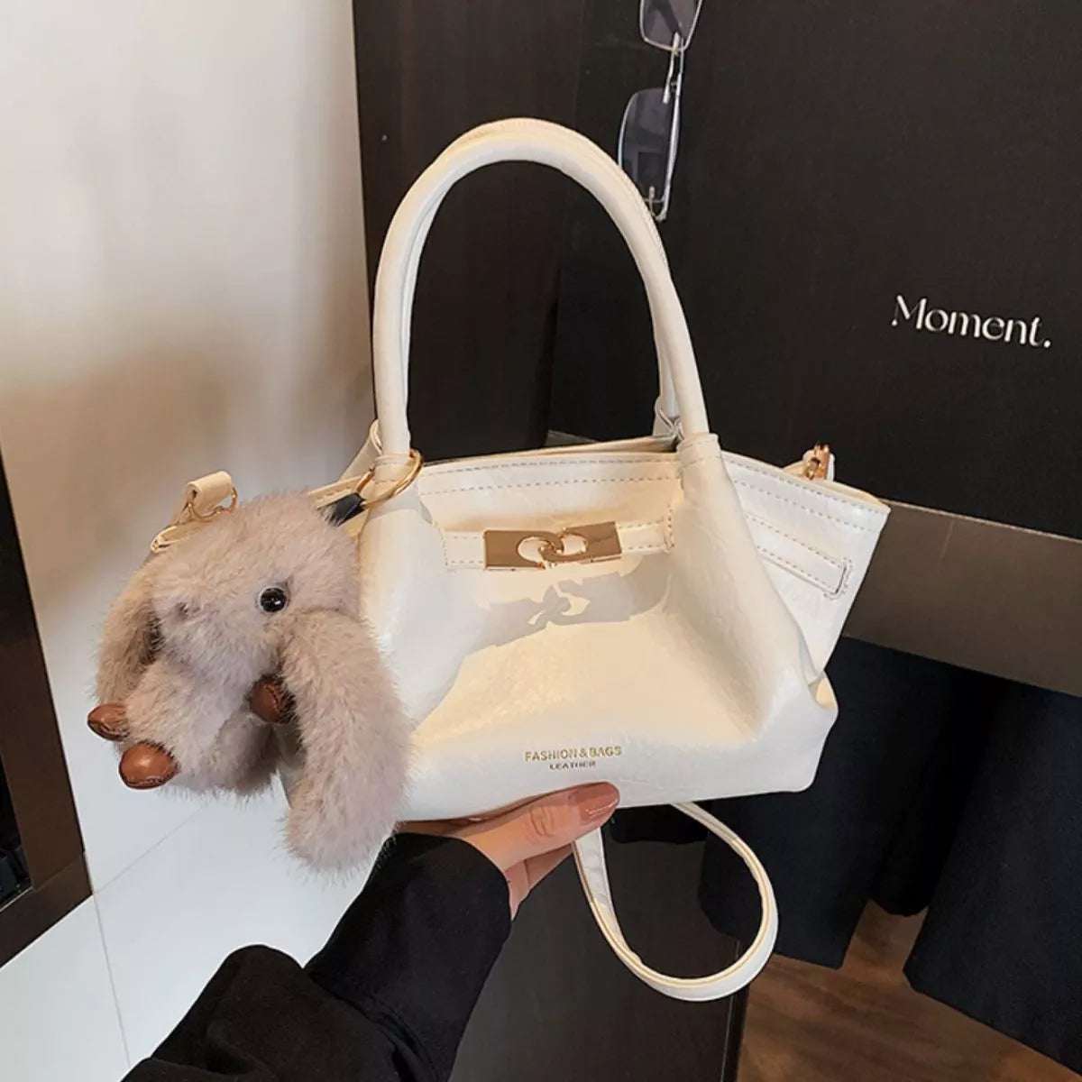 Top Handle Leather Handbag