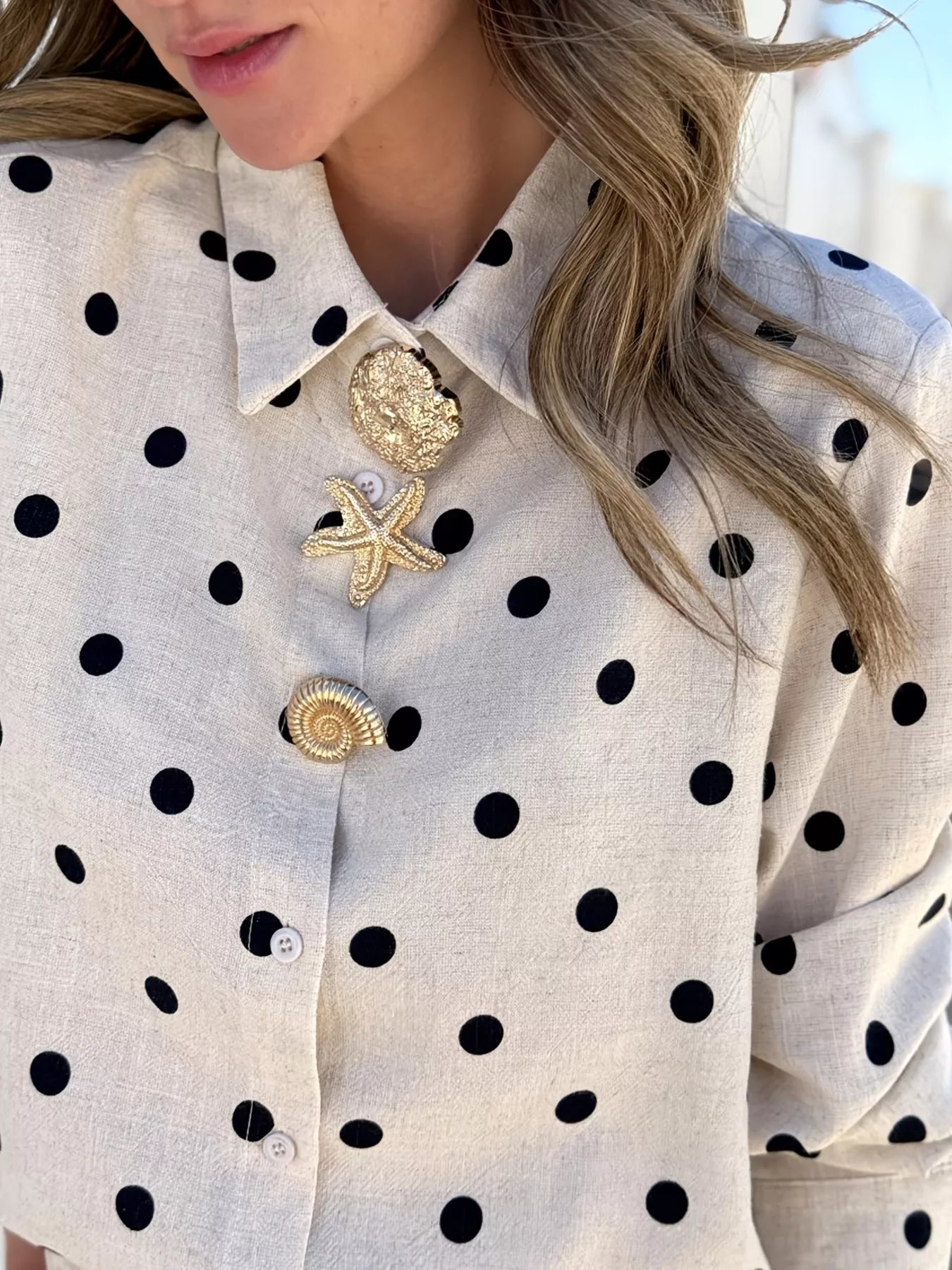 Polka Dot Button Up Shirt