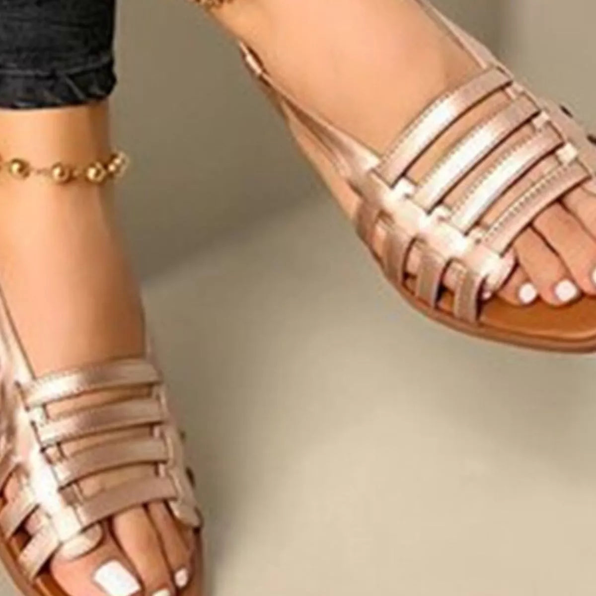 Open Toe Flats Sandals