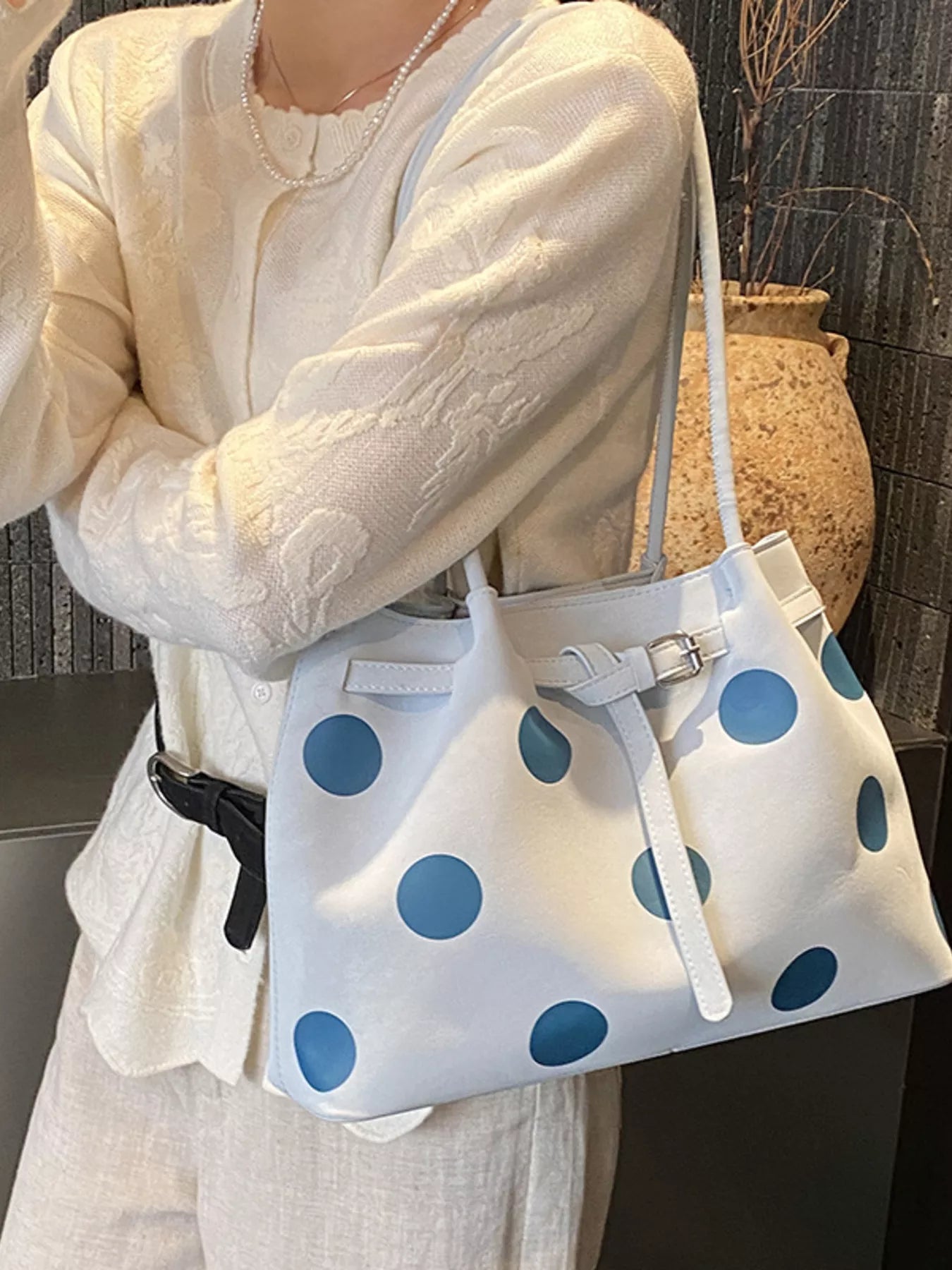 Polka Dot Shoulder Bag