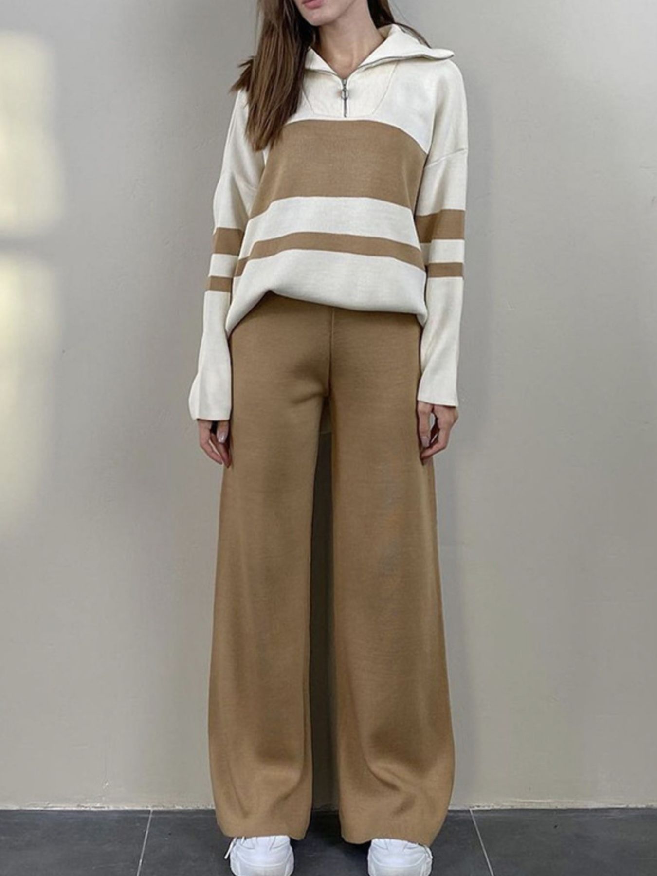 Long Sleeve Top and Pants Sweater Set