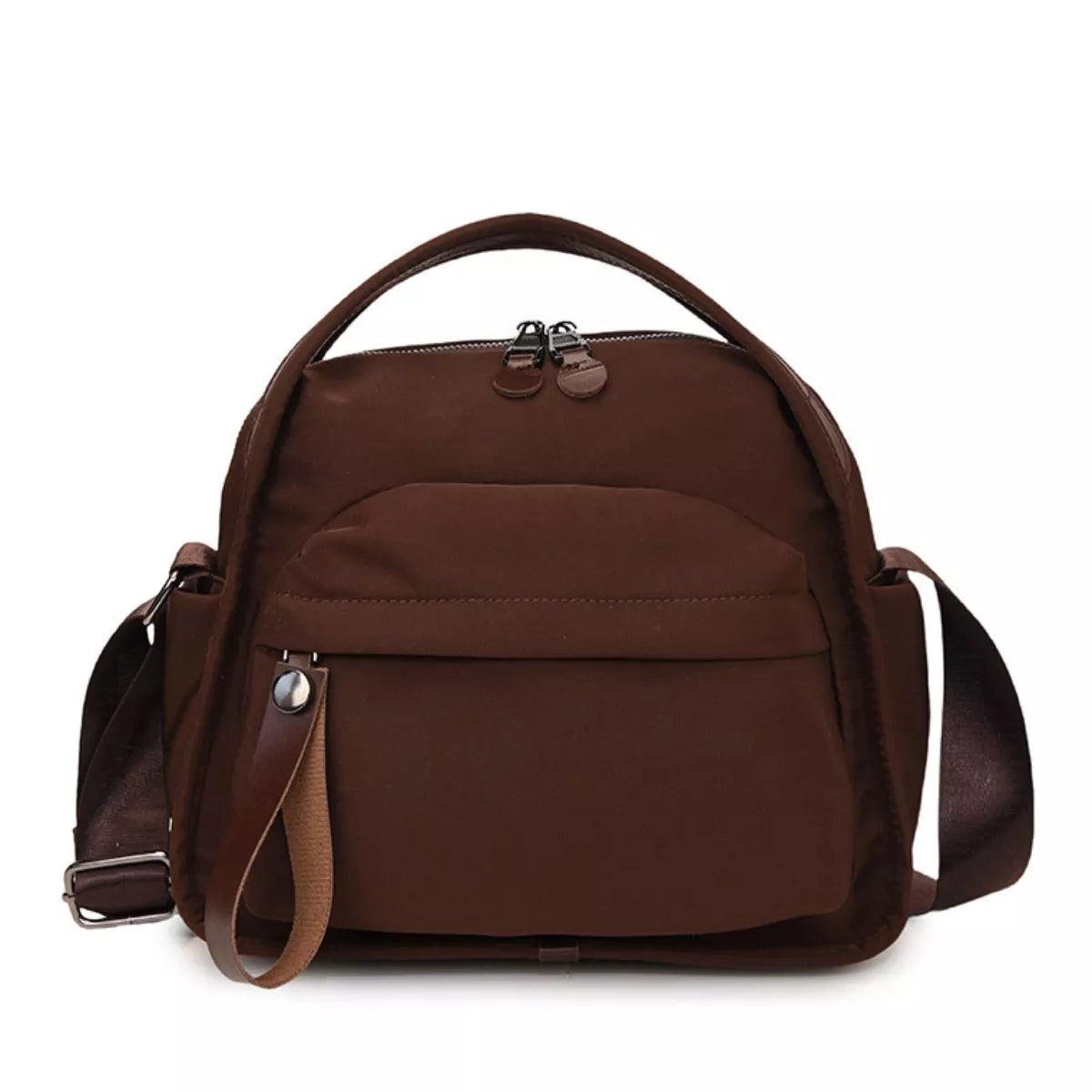 Multi-Pocket Lightweight Nylon Crossbody Bag
