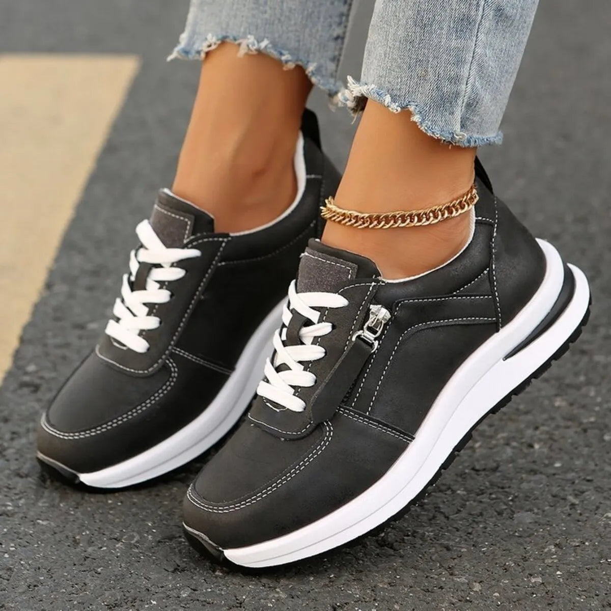 Lace Up Platform Athletic