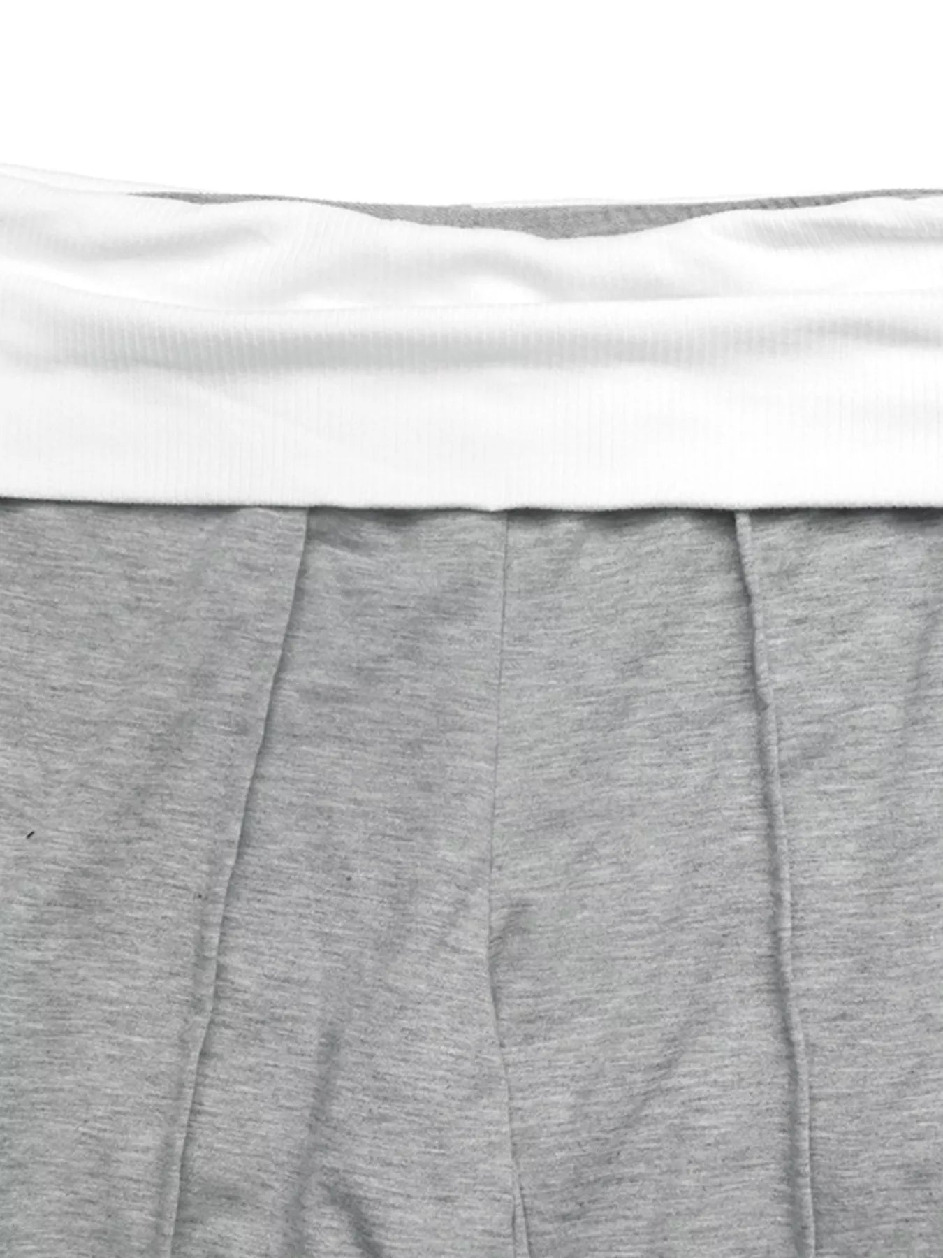 High-Waisted Wide-Leg Contrast Pants