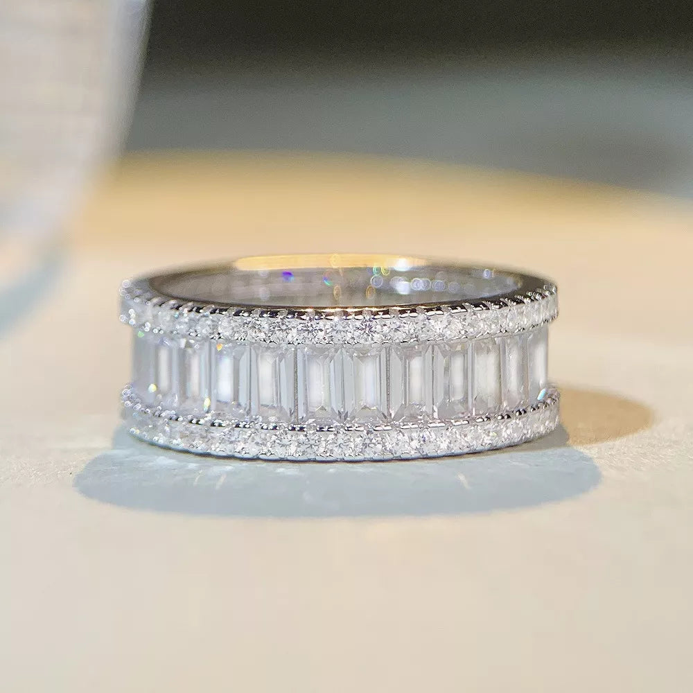 925 Sterling Silver Zircon Ring