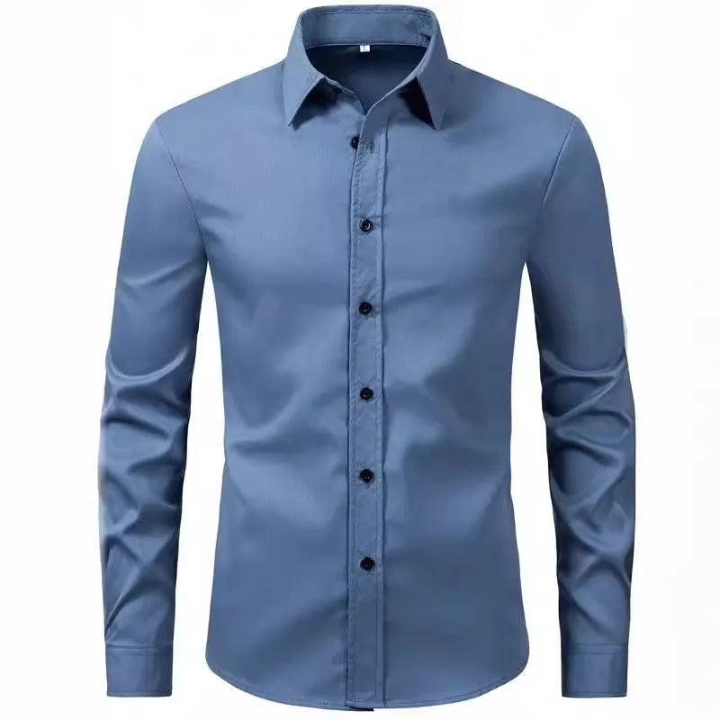 Men's Plus Size Button Up Long Sleeve Shirt