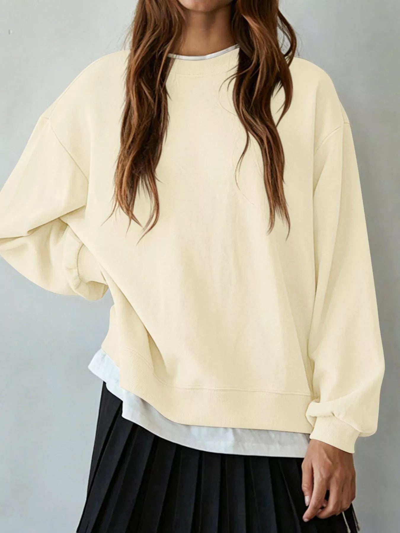 Oversized Crew Neck Sweatshirt