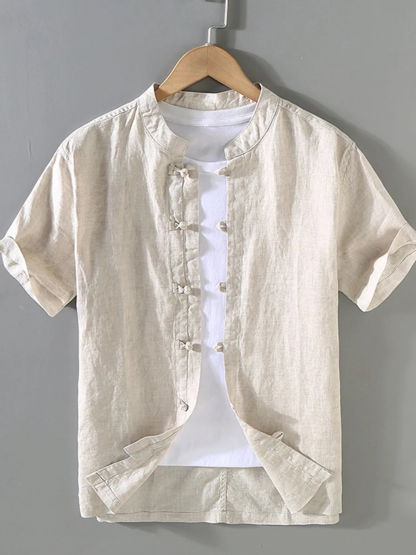 Men's Plus Size Button Up Short Sleeve Shirt