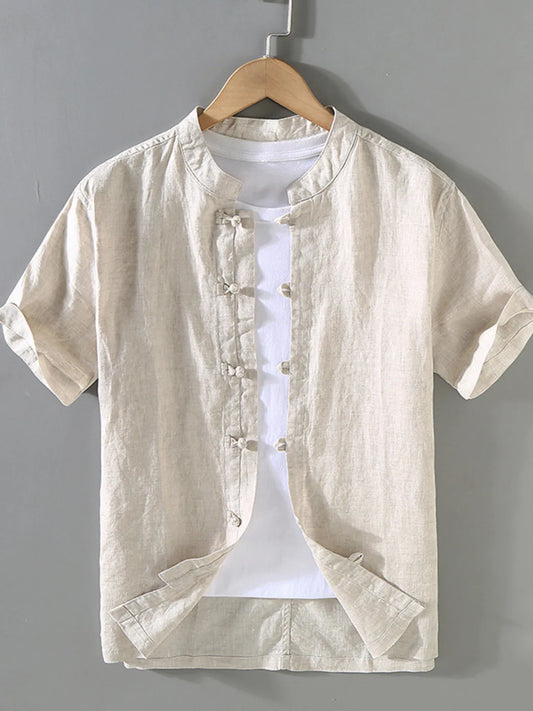 Men's Plus Size Button Up Short Sleeve Shirt