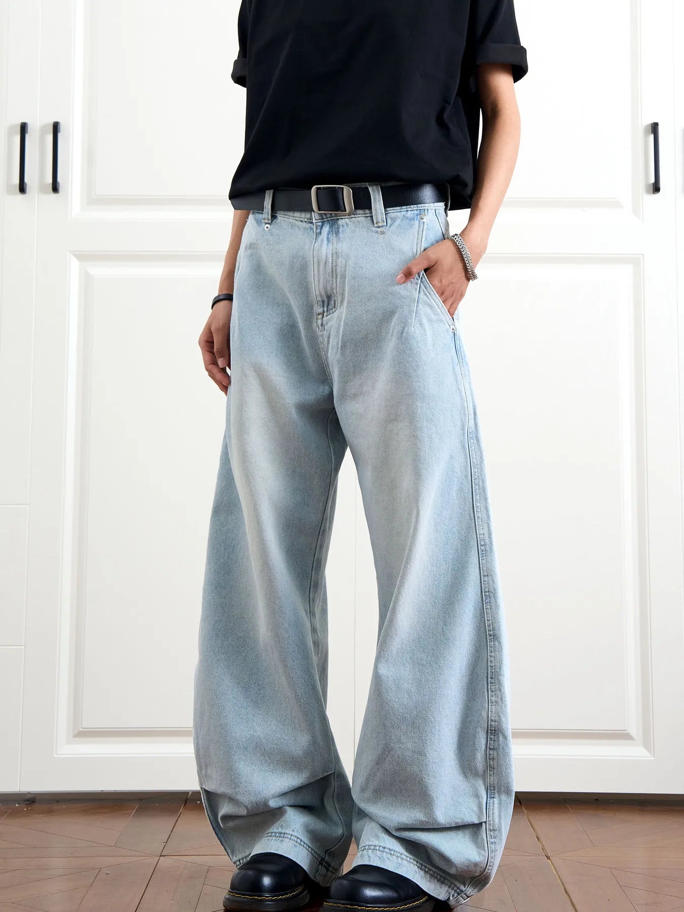 Men's Full Size Wide-Leg Relaxed Fit Jeans Plus Size