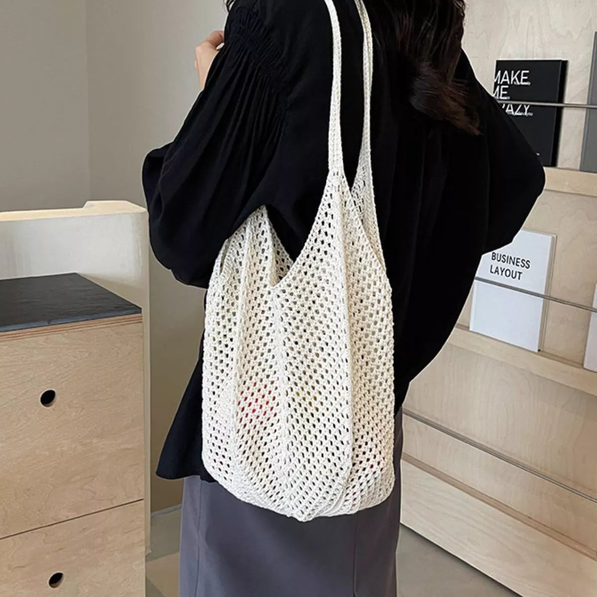 Crochet Knit Shoulder Bag