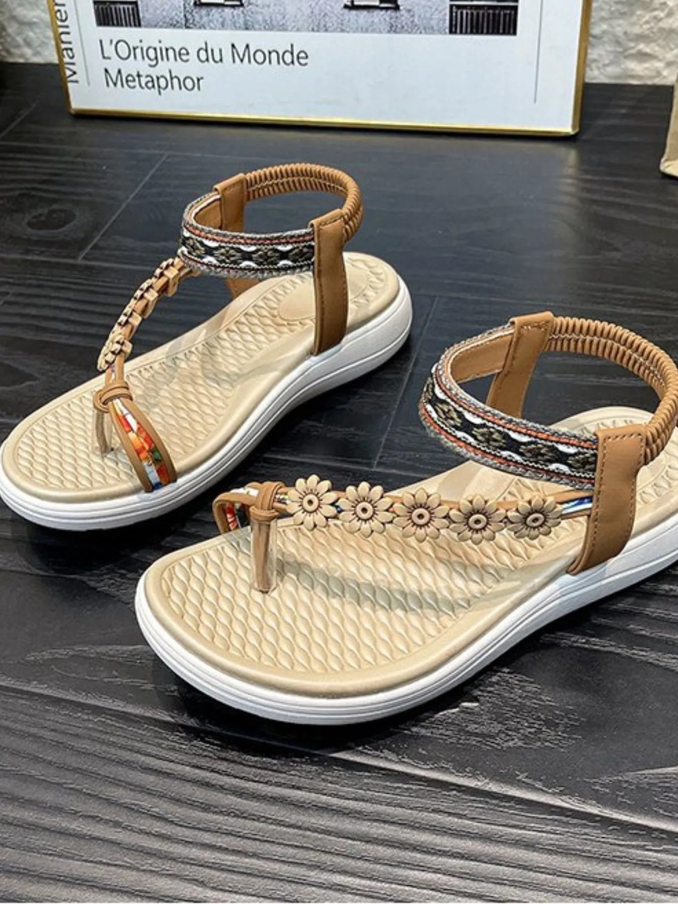 Flower Ankle Strap Sandals