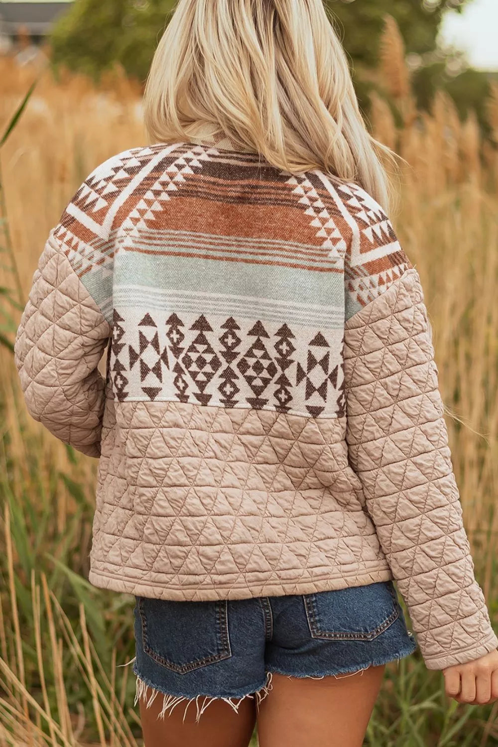 Aztec Quilted Patchwork Western Jacket