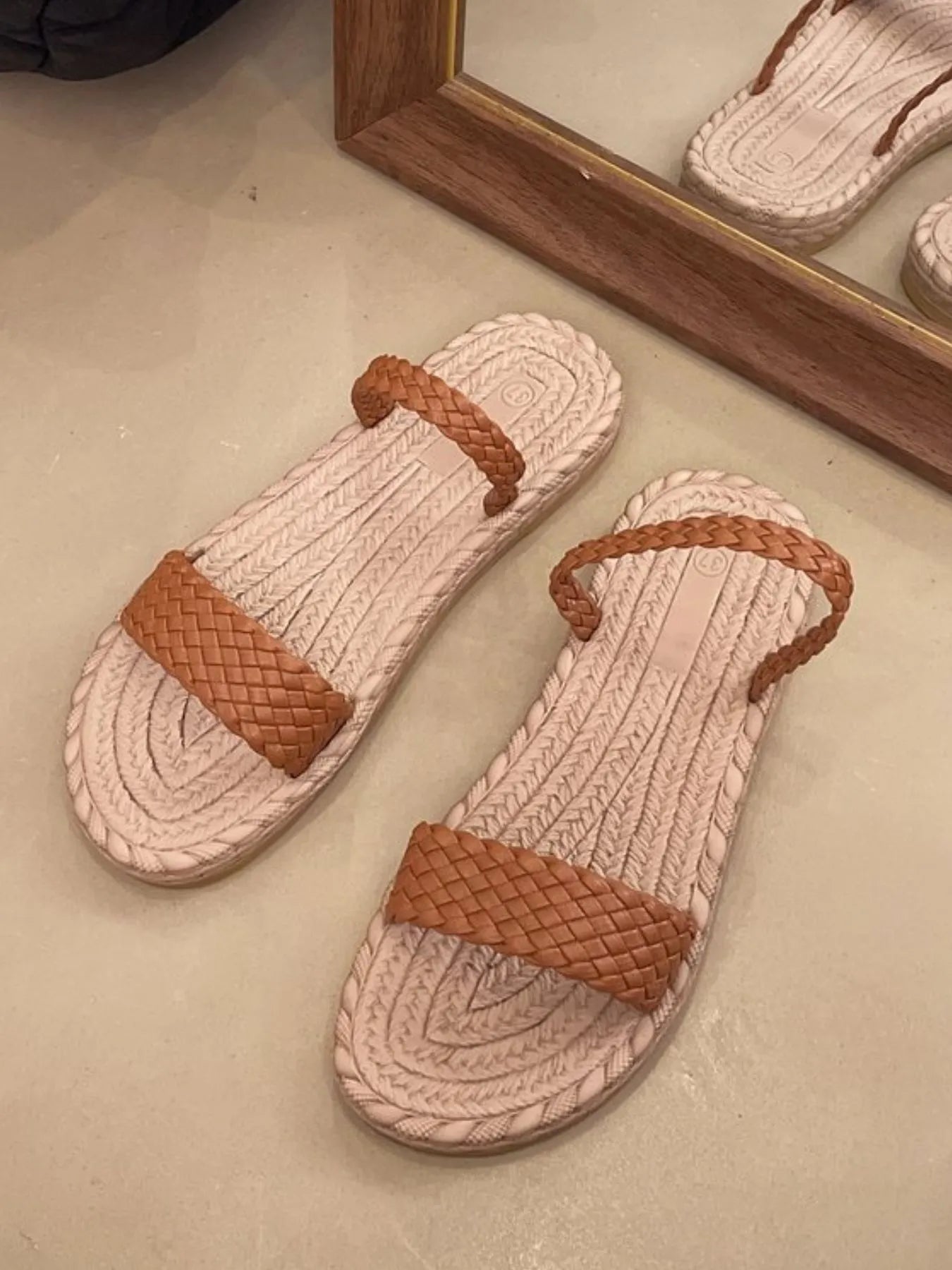 Braided Strap Espadrille Sandals