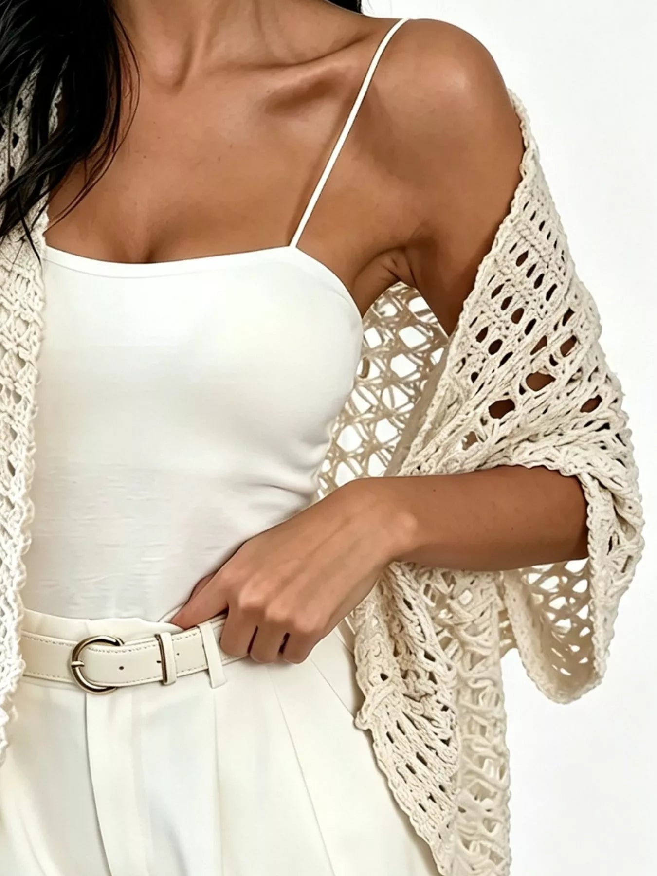 Open Front Crochet Cardigan