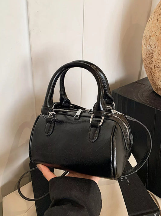 Cylinder Leather Shoulder Bag