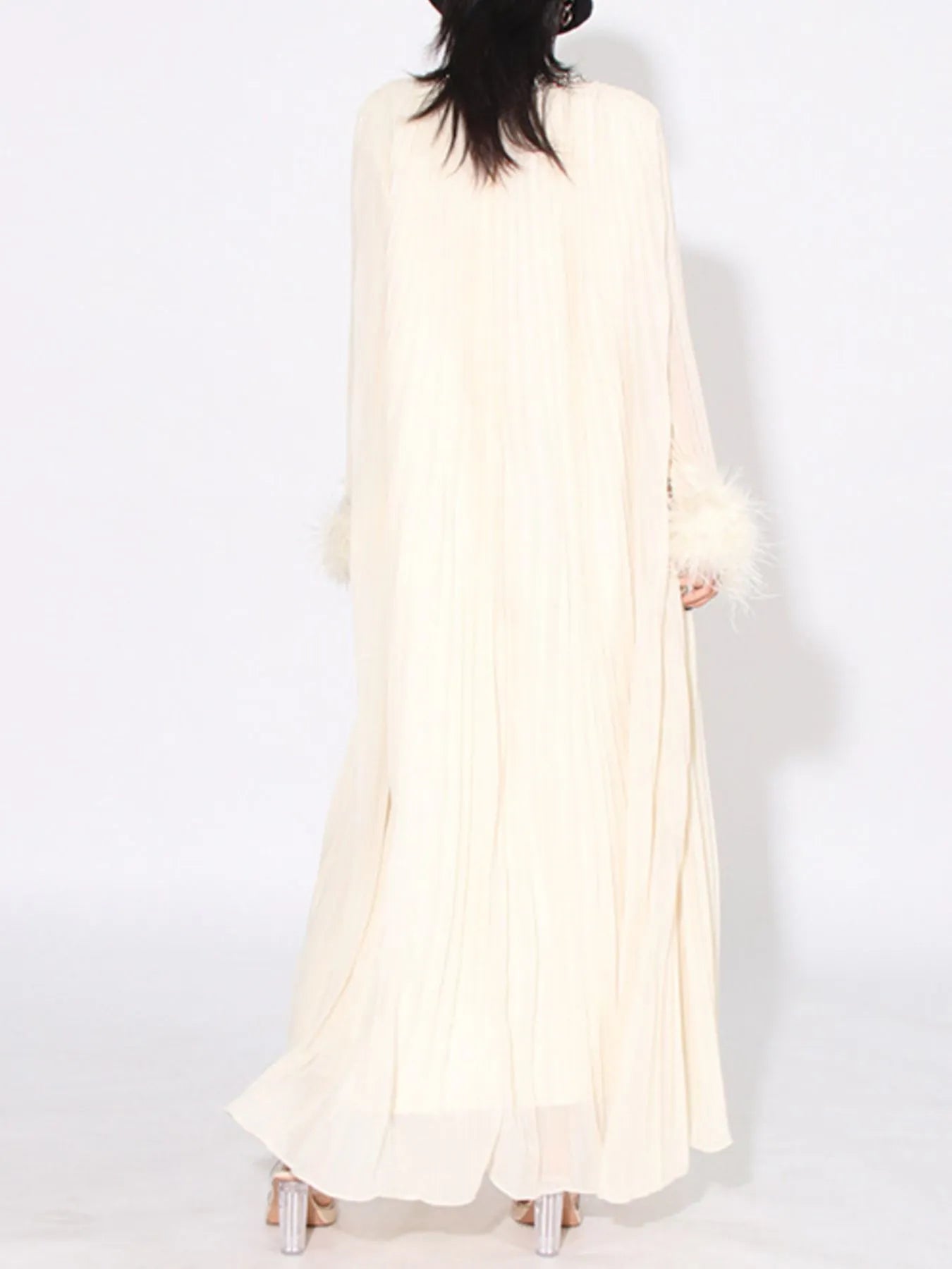 Rhinestone Long Sleeve Maxi Dress