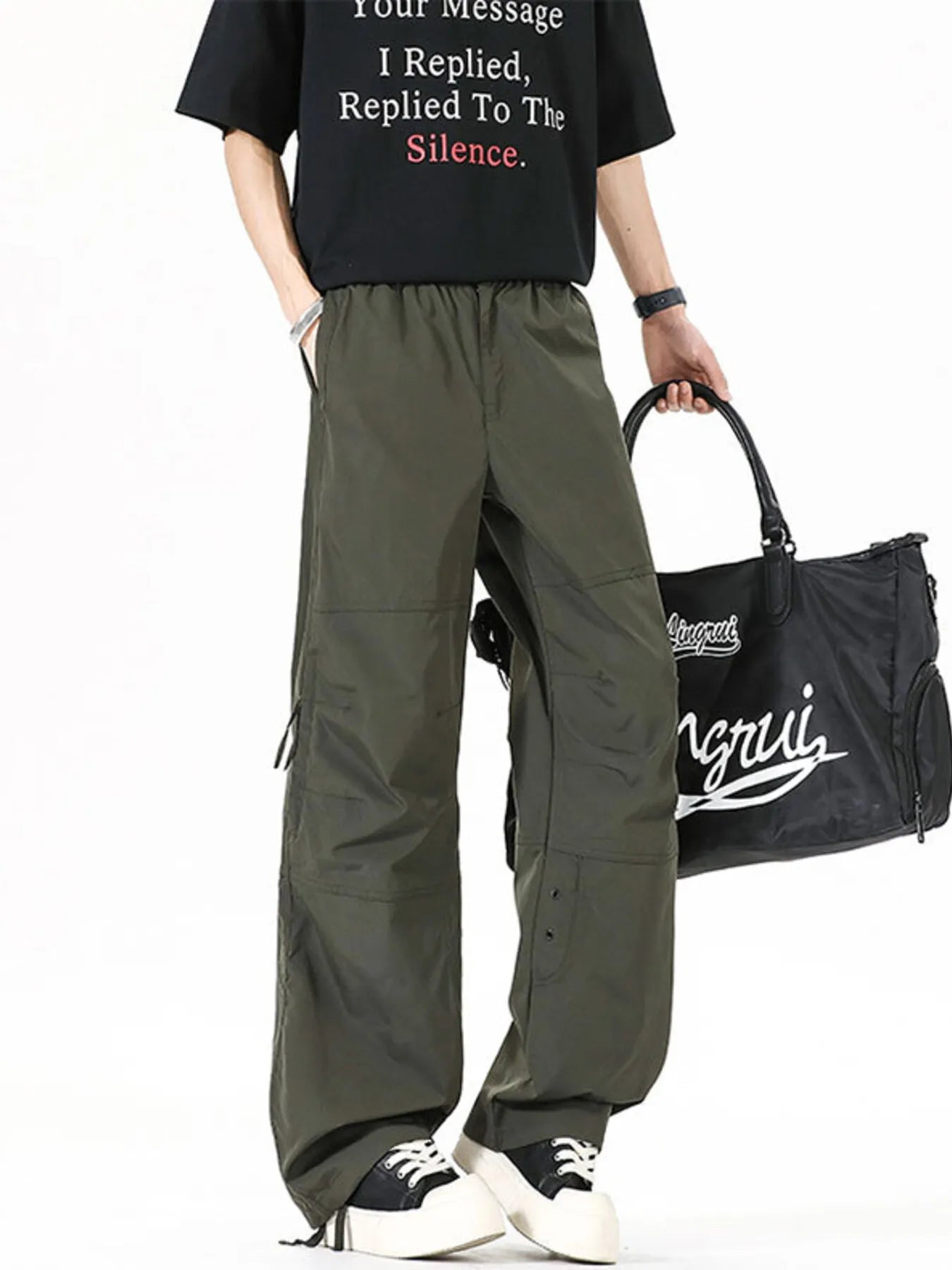 Men's Full Size Loose Fit Cargo Pants Plus Size