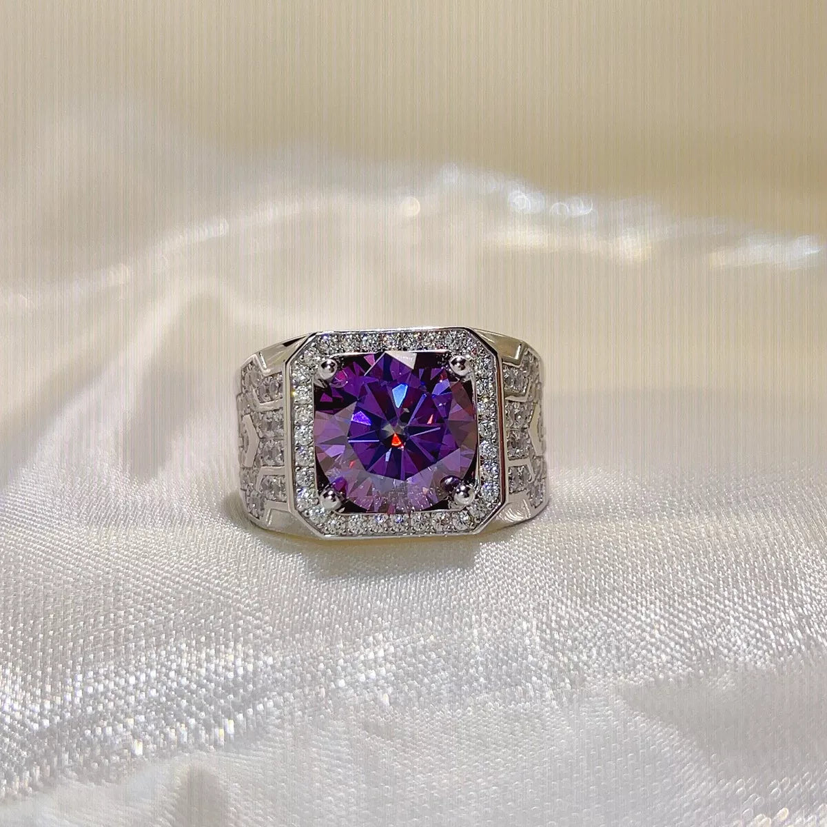 5 Carat 925 Sterling Silver Moissanite Ring