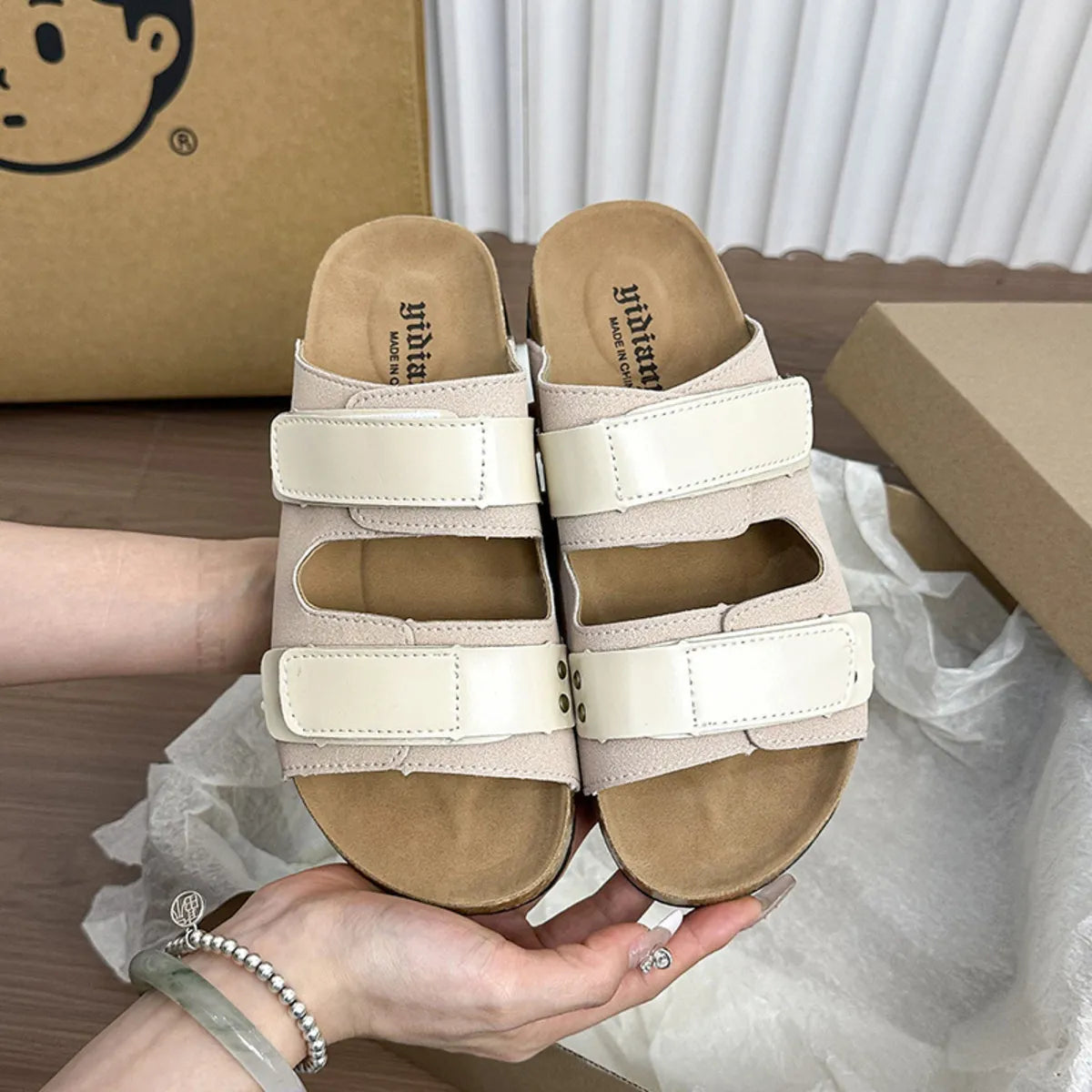Double Buckle Platform Sandals